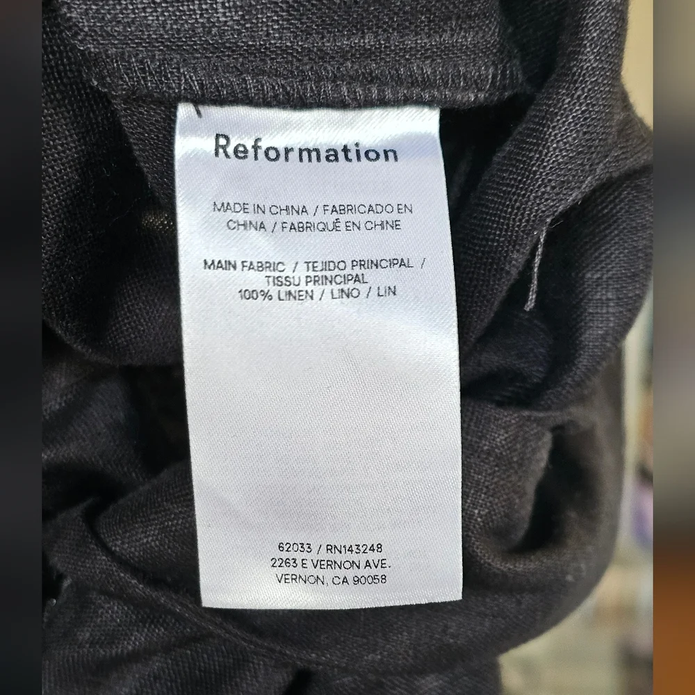 Reformation Pleated Linen Trousers